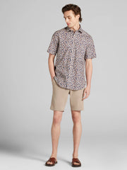 Modern Fit Micro Floral Short Sleeve Woven Shirt