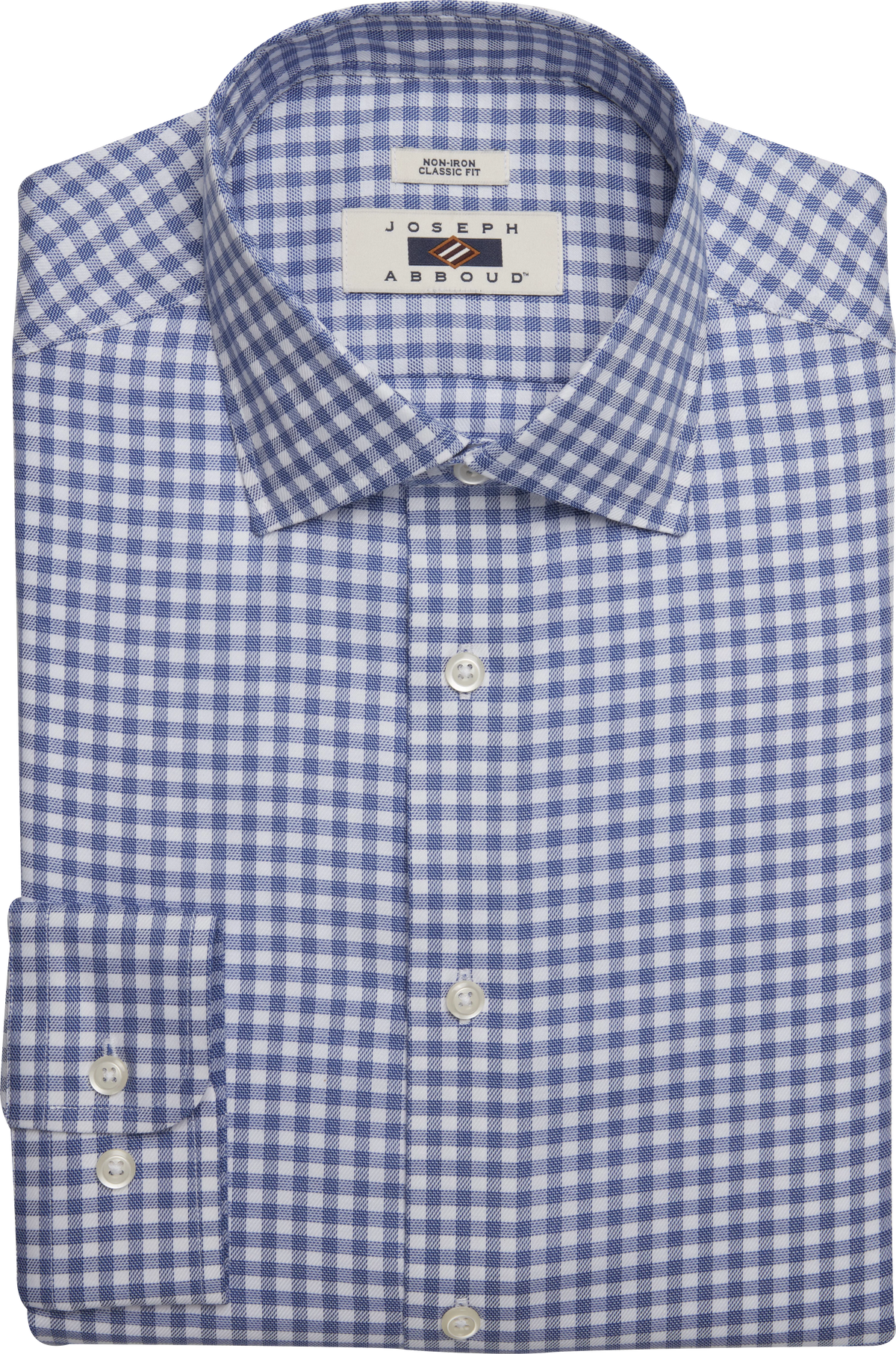 Classic Fit Gingham Spread Collar Dress Shirt