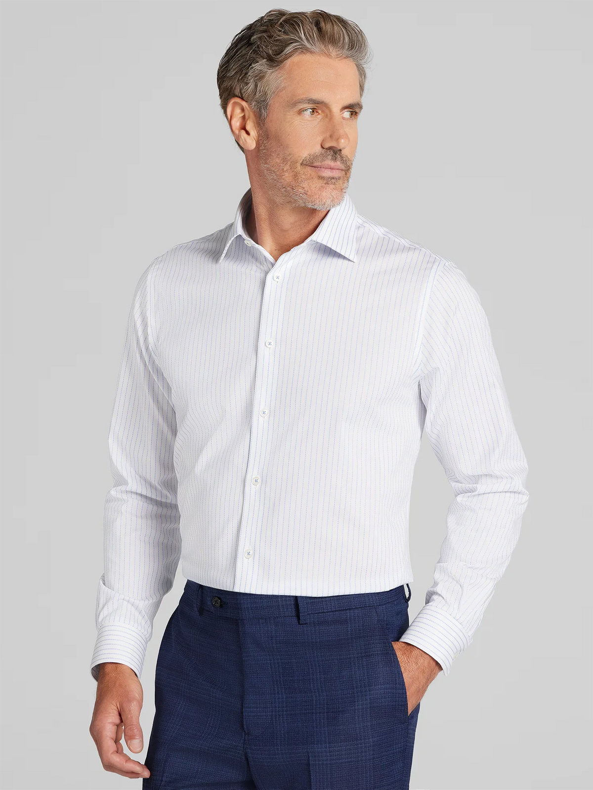 Modern Fit Stripe Dress Shirt