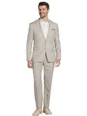Slim Fit Wool Blend Sharkskin 3-Piece Suit