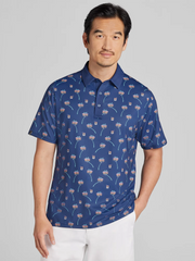 Regular Fit Tropical Drink Print Golf Polo