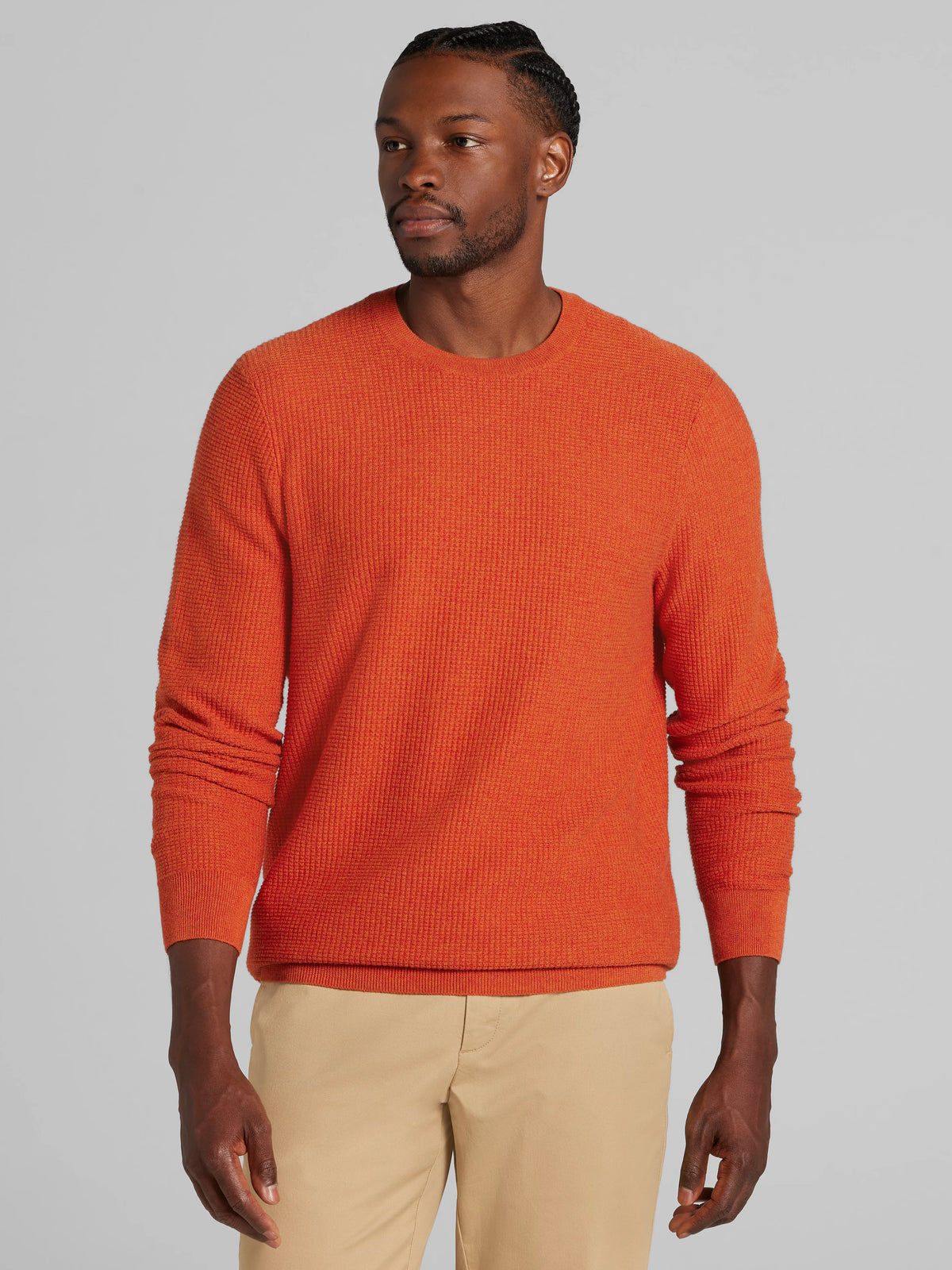 Textured Crewneck Sweater