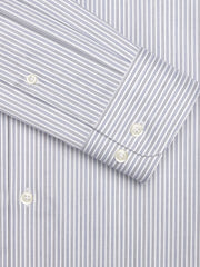 Slim Fit Stripe Spread Collar Dress Shirt