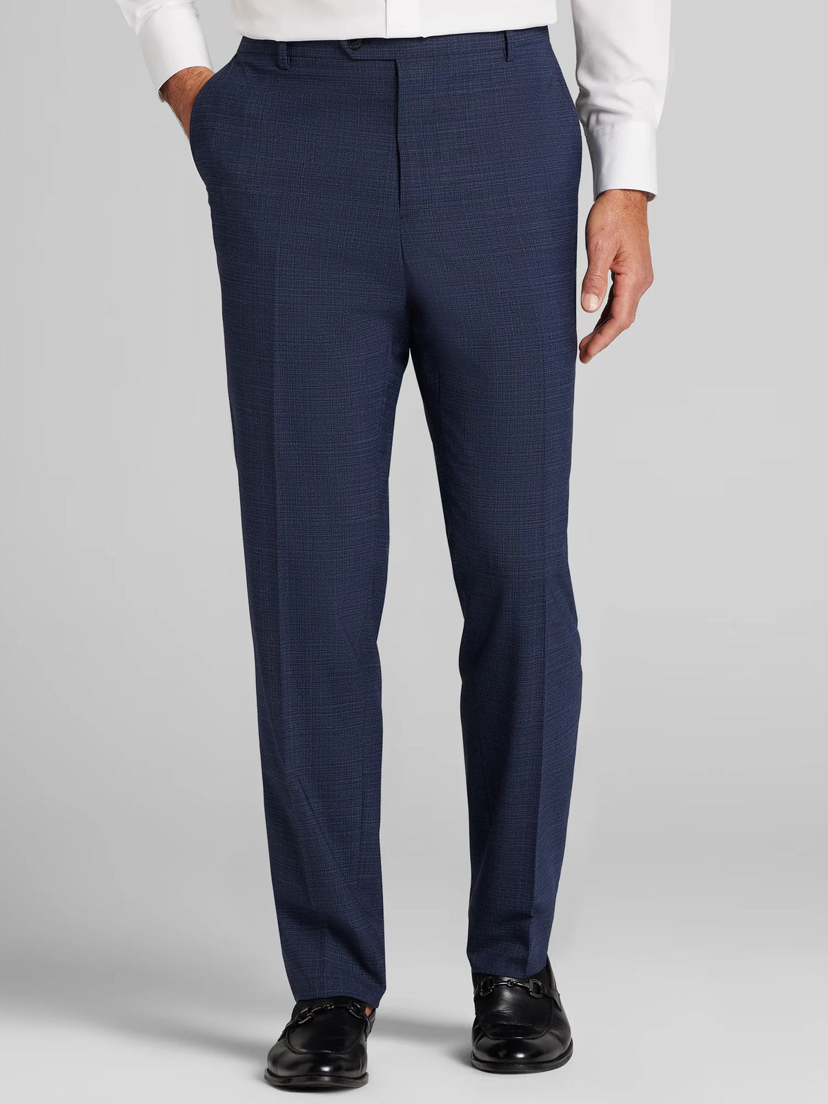 Classic Fit Plaid Suit Pants