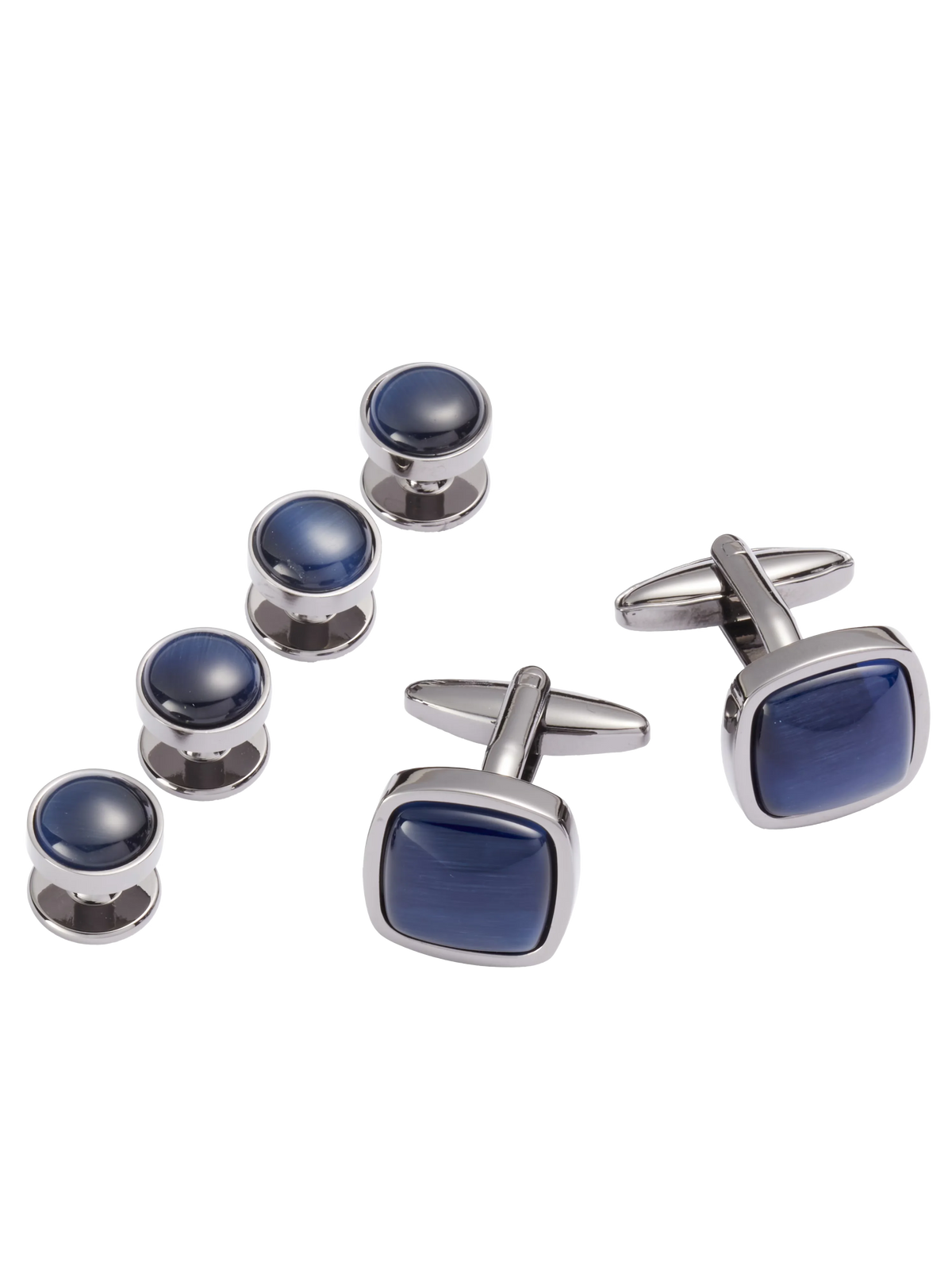 Blue Stone Cufflinks & Studs Set