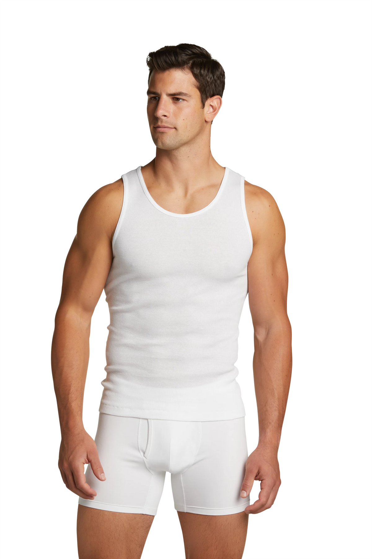 Slim Fit Cotton Tank Tops, 3-pack