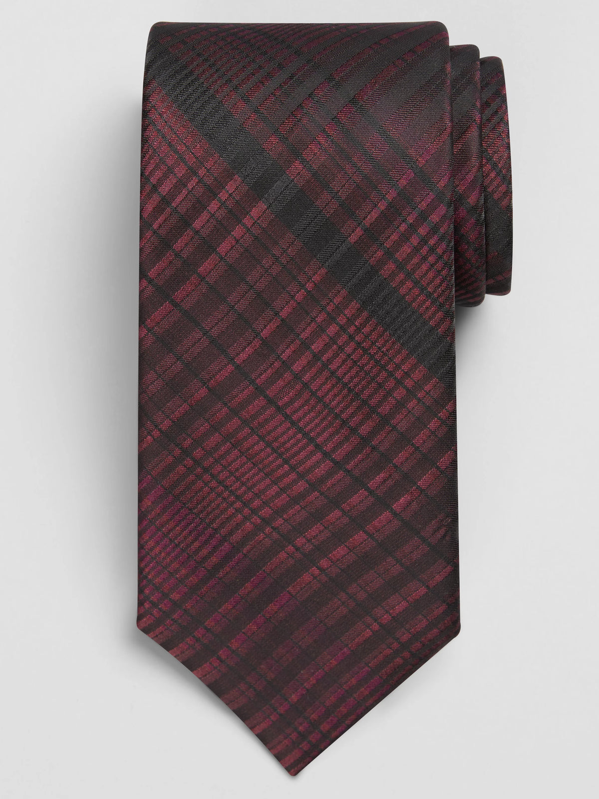 Narrow Ombre Plaid Tie