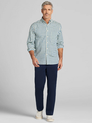 Classic Fit Plaid Woven Button Up Shirt