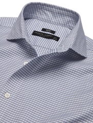 Slim Fit Grid Spread Collar Dress Shirt