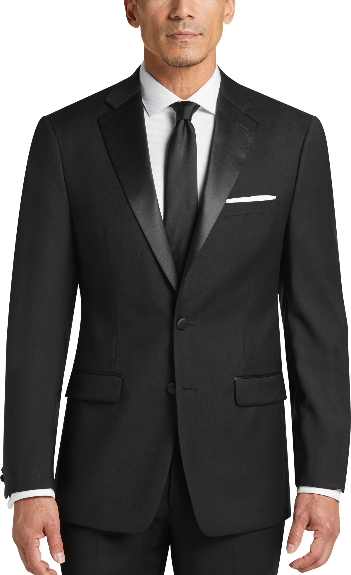 Slim Fit 100% Wool Notch Lapel Tuxedo