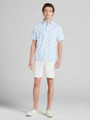 Regular Fit Leaf Pattern Golf Polo