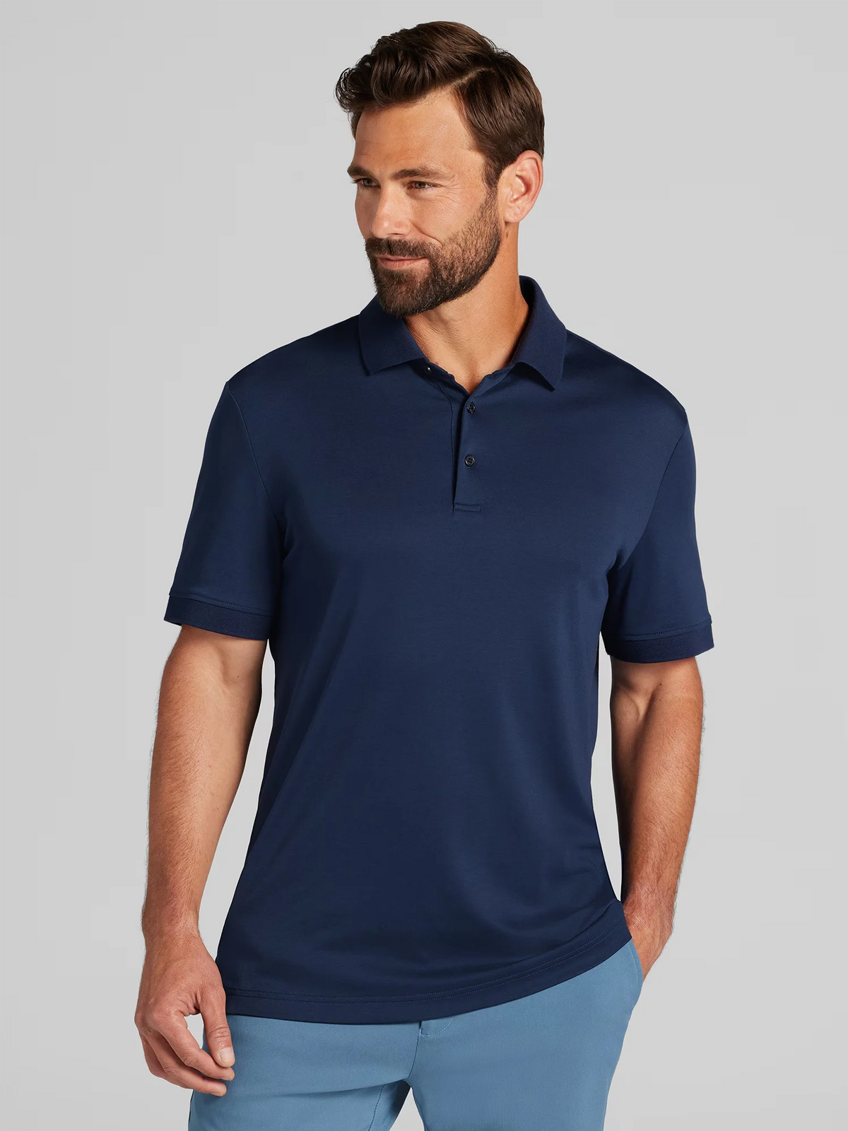 Modern Fit Ultra-Soft Stretch Cotton Polo