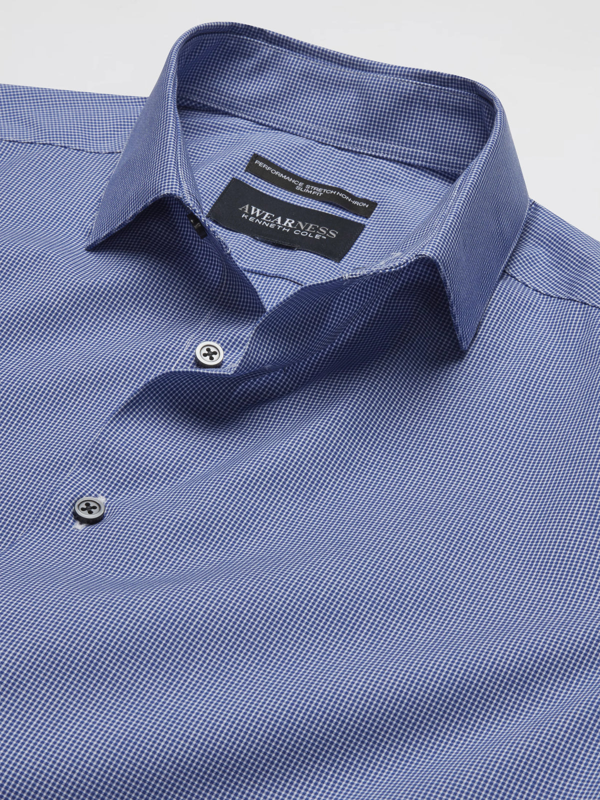 Slim Fit Stretch Micro Check Dress Shirt