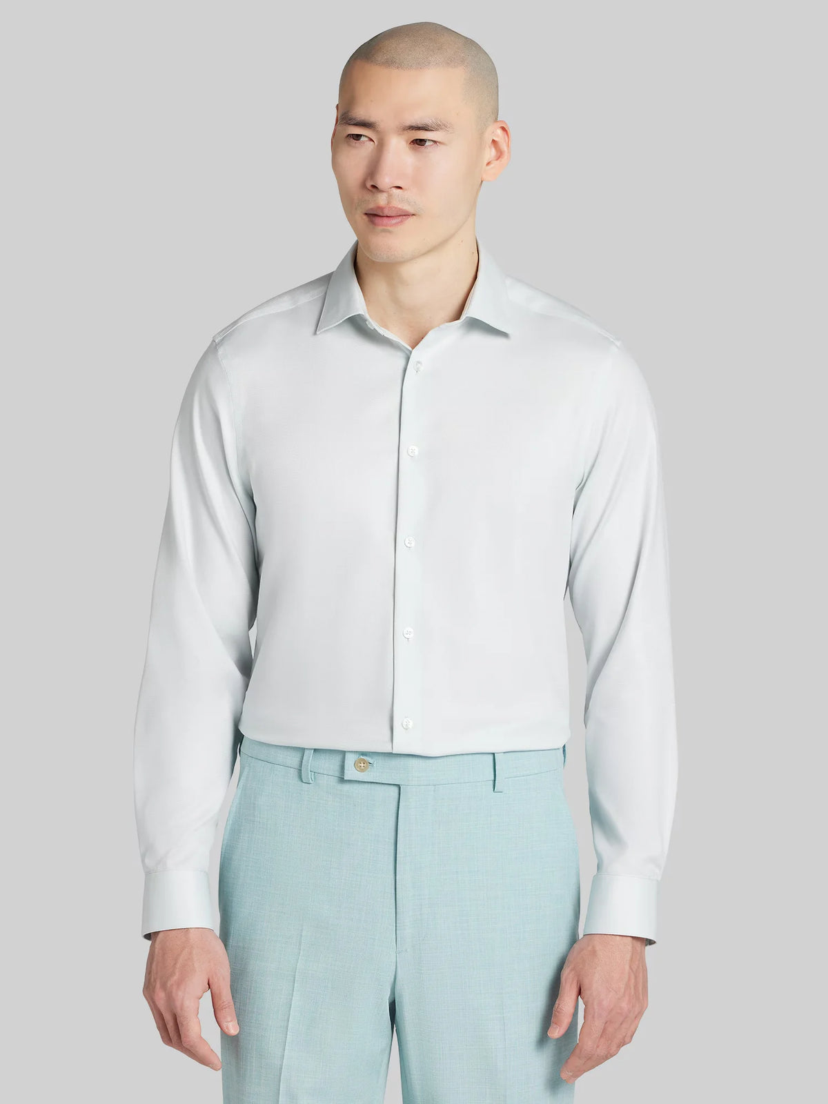 Slim Fit Dobby Supima Cotton Dress Shirt