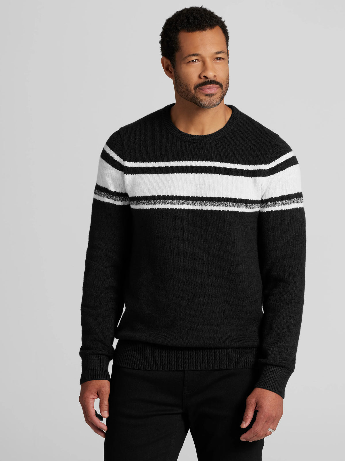 Chest Stripe Crewneck Sweater