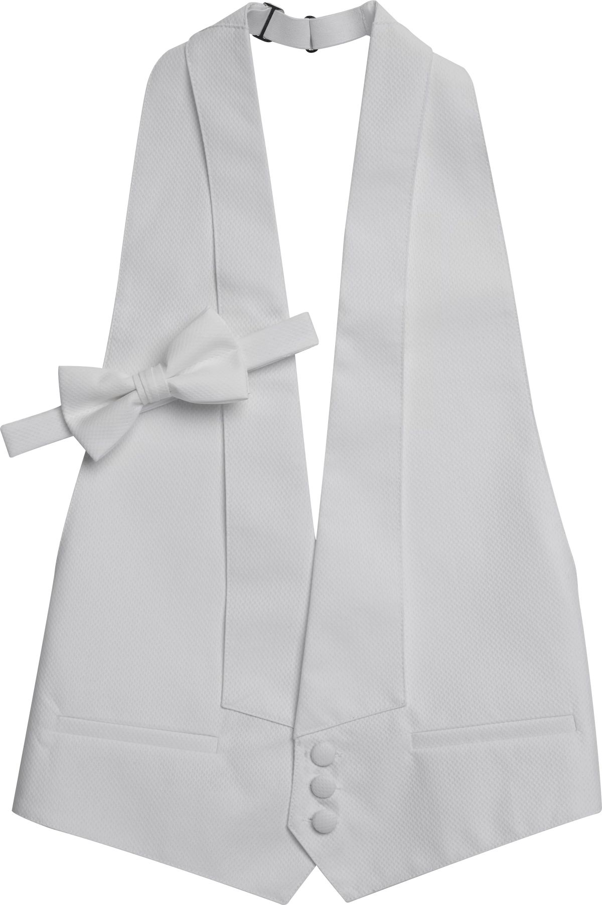 Formal Pique Vest & Pre-Tied Bow Tie Set