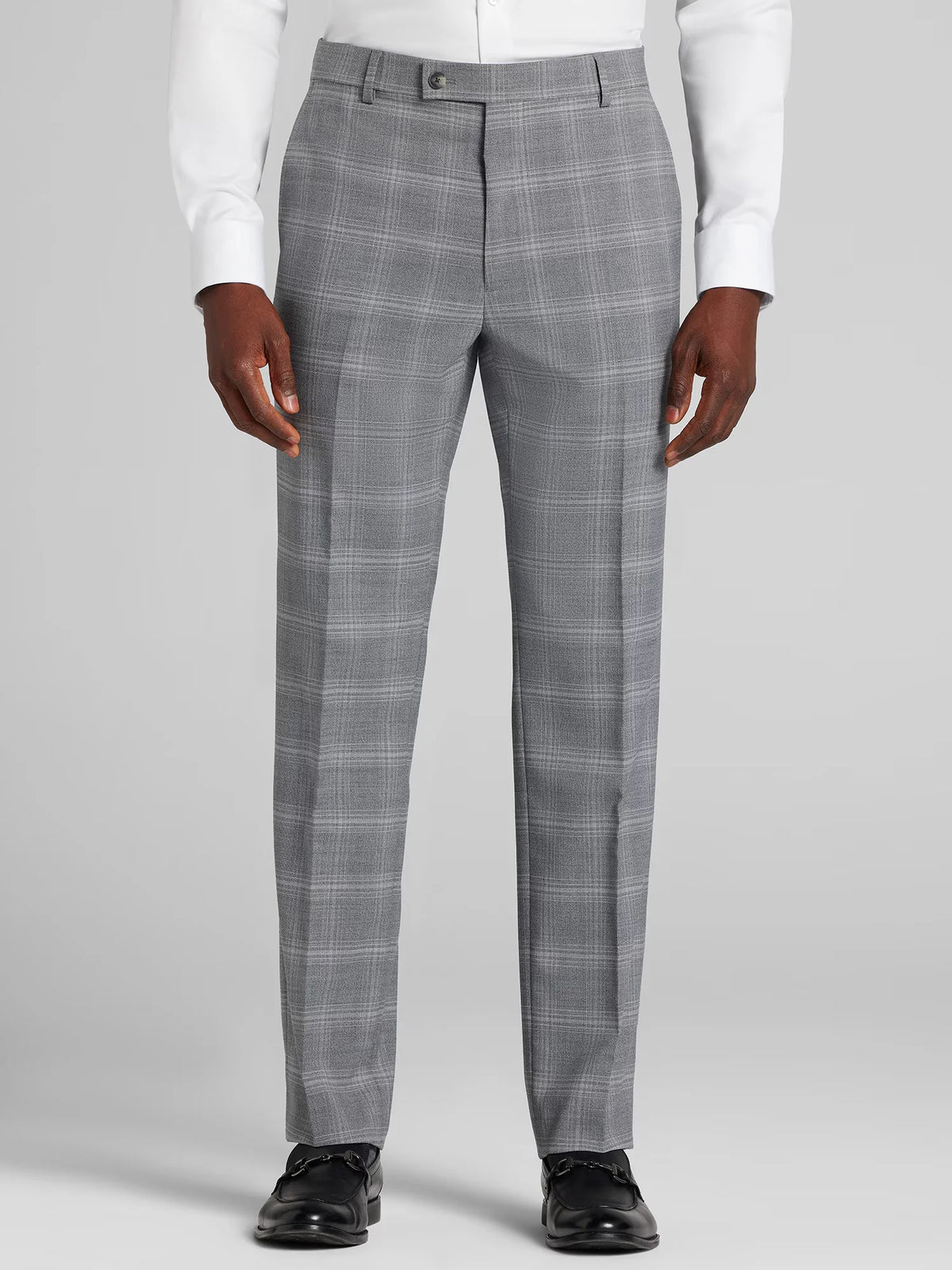 Modern Fit Plaid Suit Pants