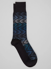 Zigzag Argyle Dress Socks, 1-Pair