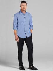 Slim Fit Stretch Micro Check Dress Shirt