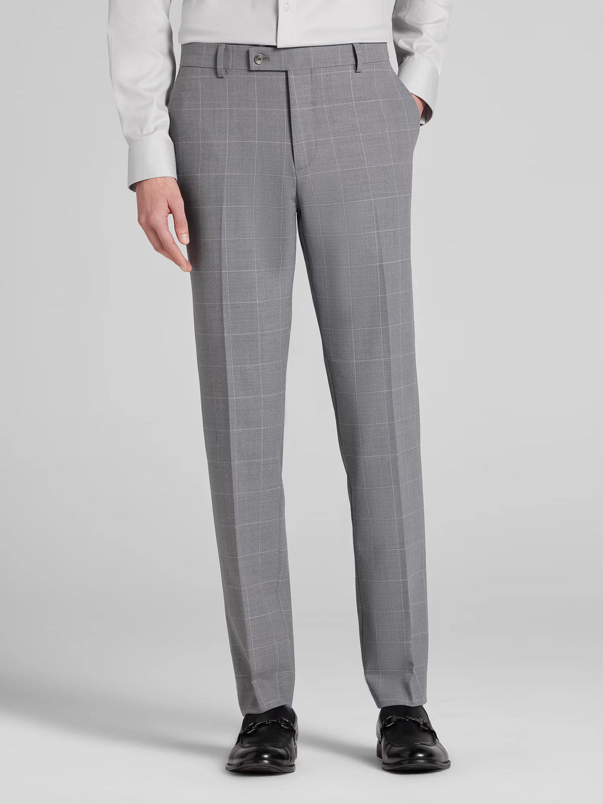 CHILLFLEX Slim Fit Windowpane Suit Pants