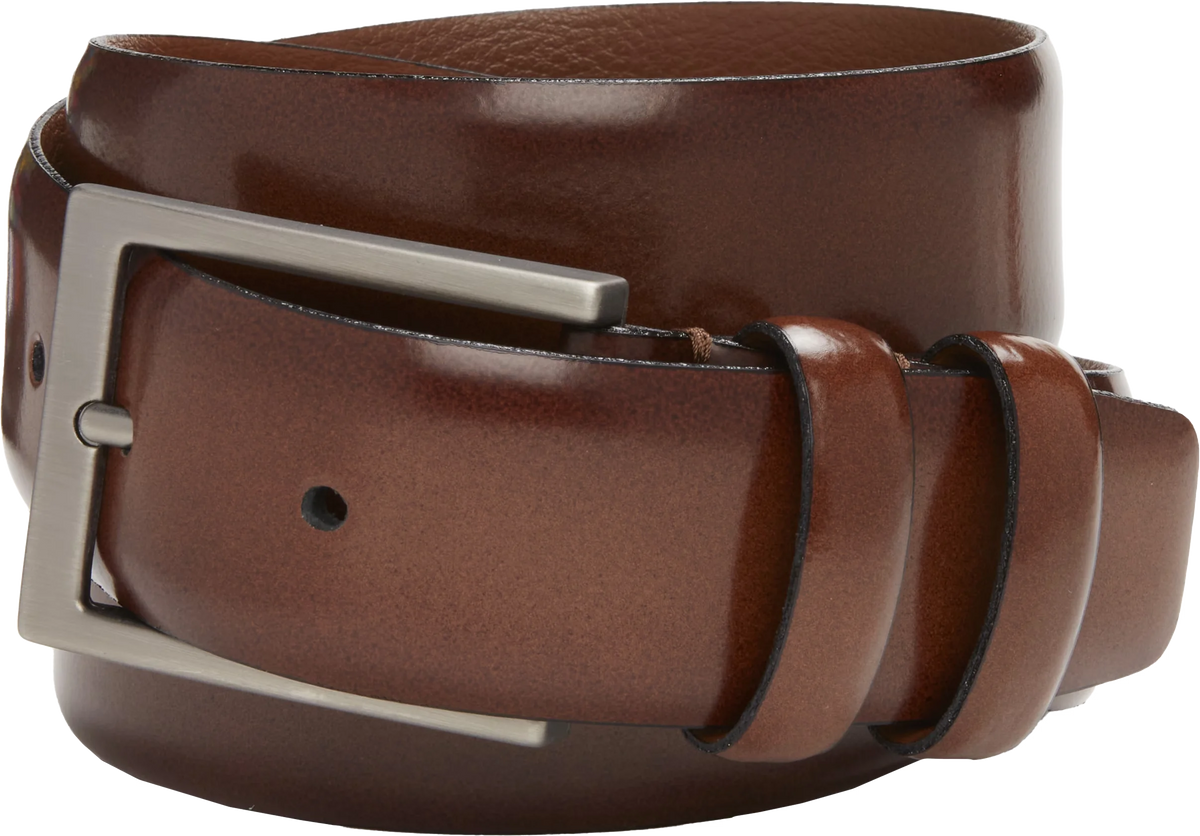 Double Loop Marbleized Leather Belt
