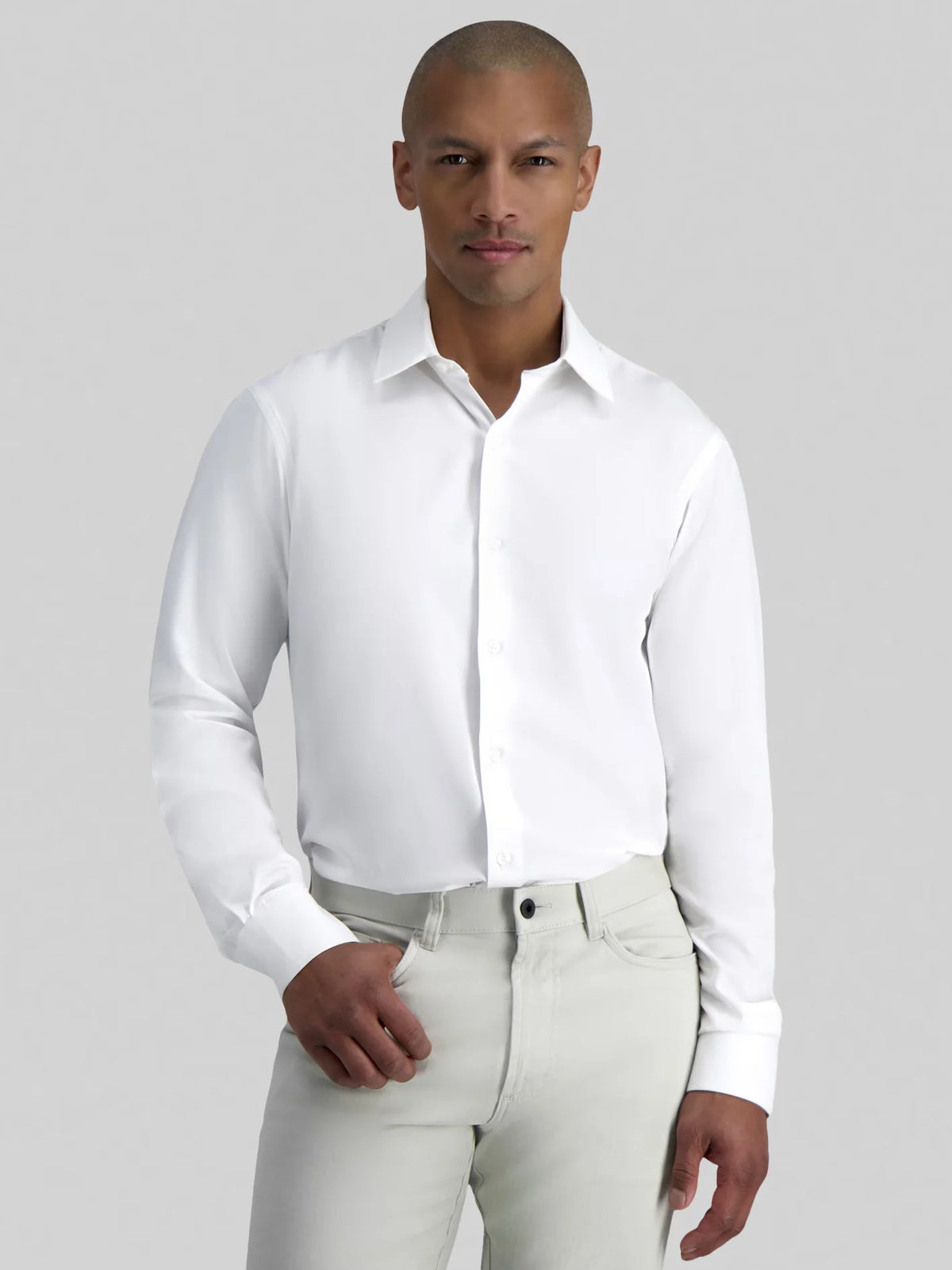 Smart Wash Slim Fit Solid Color Dress Shirt