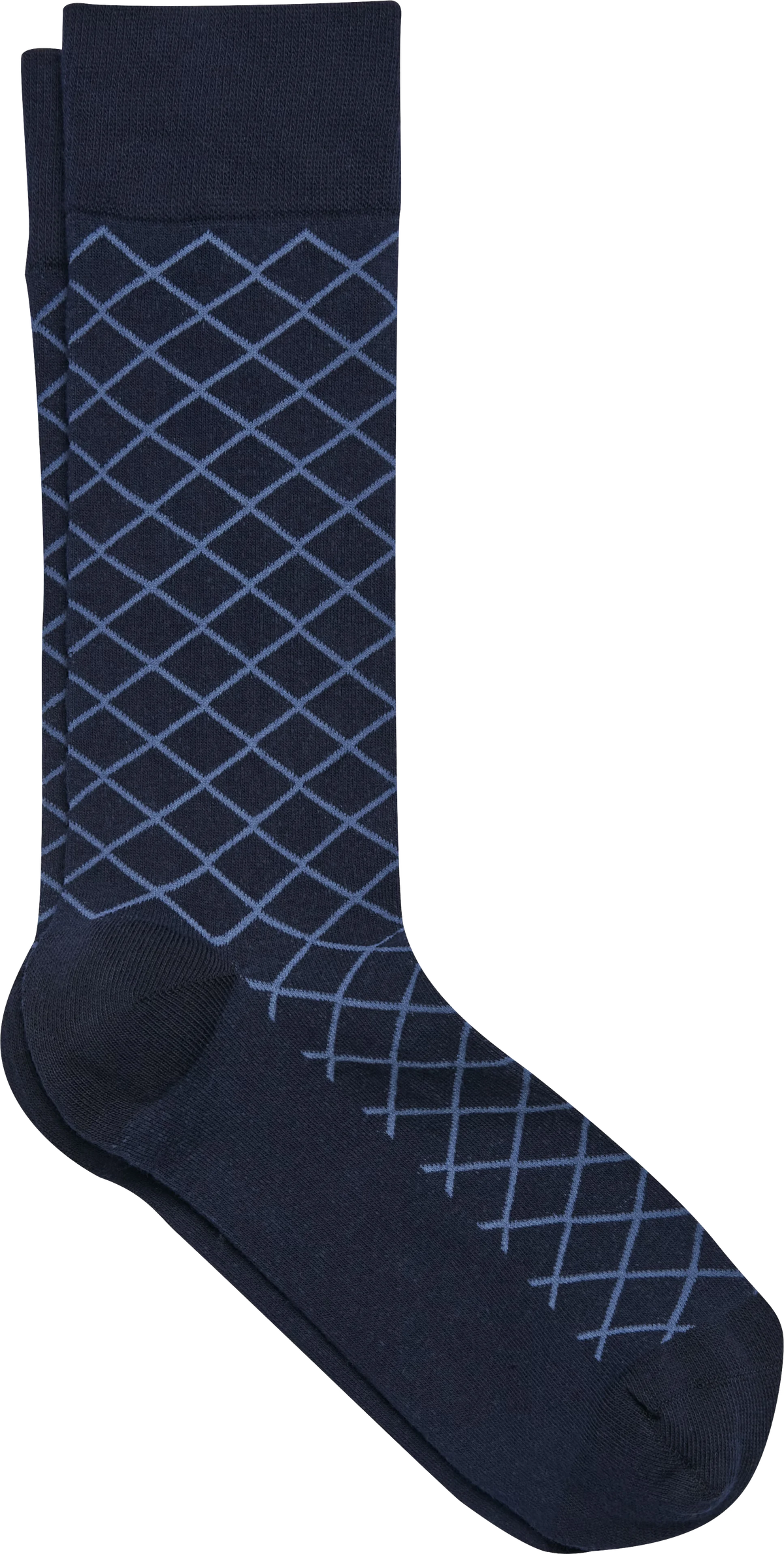 Grid Dress Socks, 1-Pair