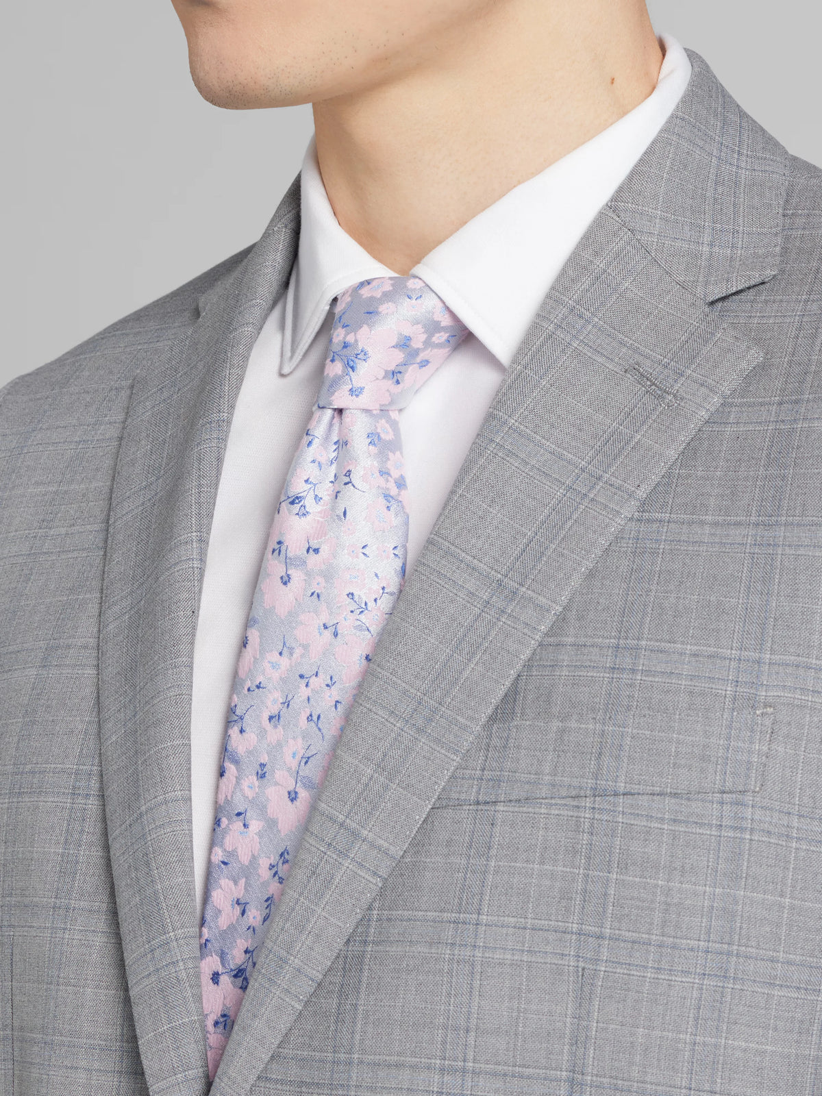 Classic Fit Wool Blend Plaid Suit Jacket