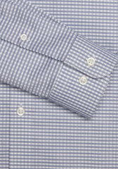 Slim Fit Grid Spread Collar Dress Shirt
