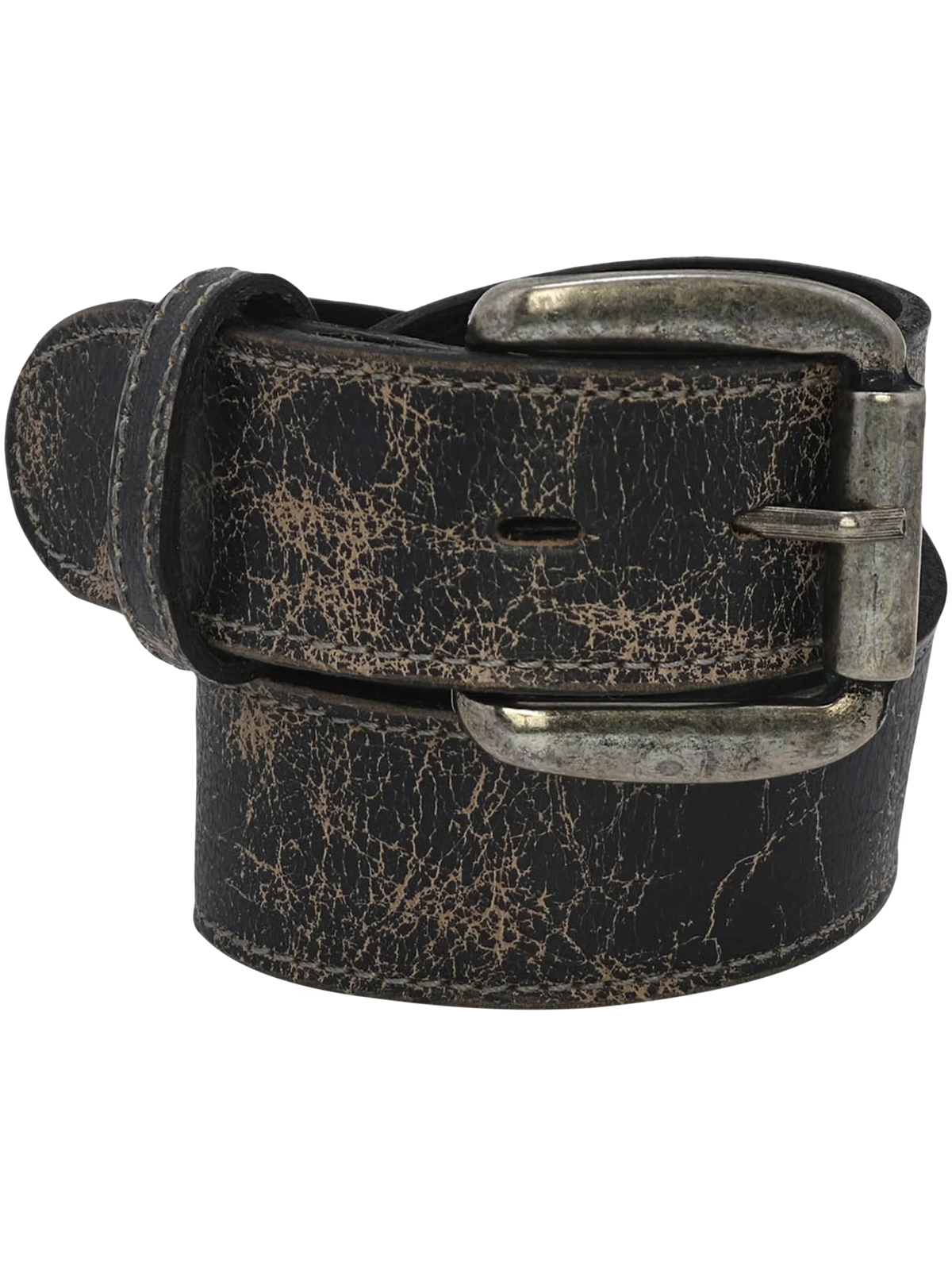Meander Distressed Leather Belt