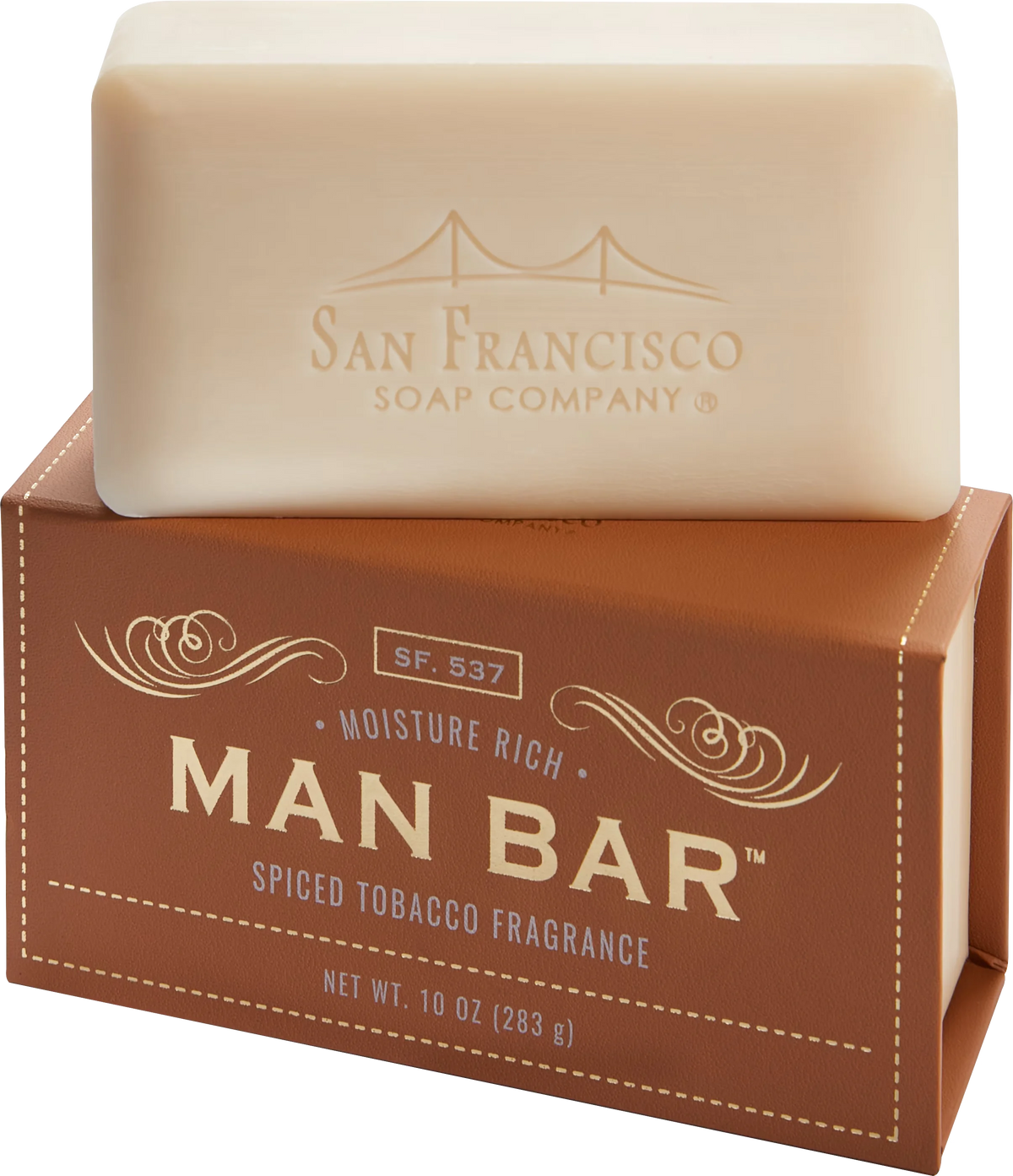 Man Bar Moisture Rich Spiced Tobacco Bar Soap