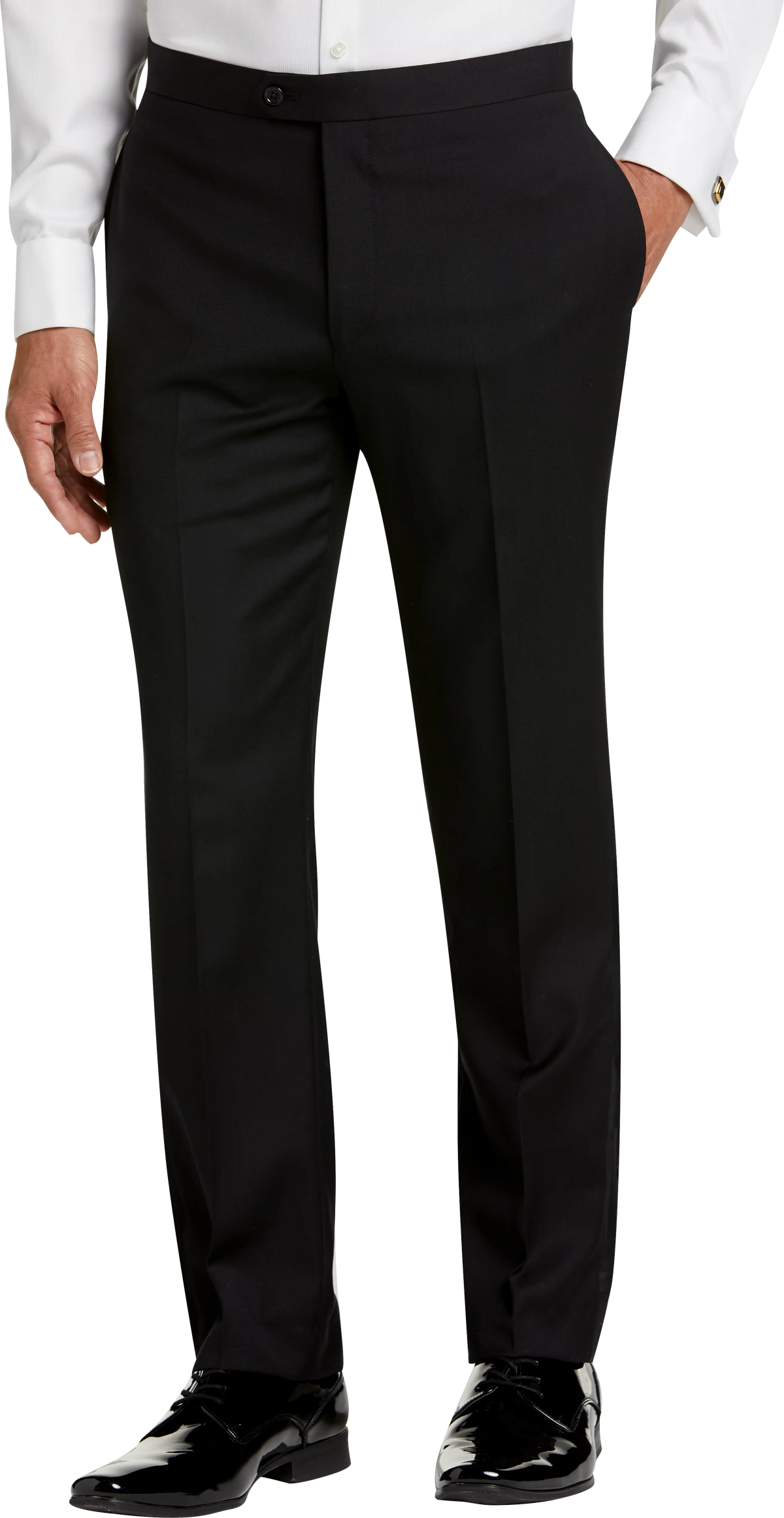 Slim Fit 100% Wool Tuxedo Pants