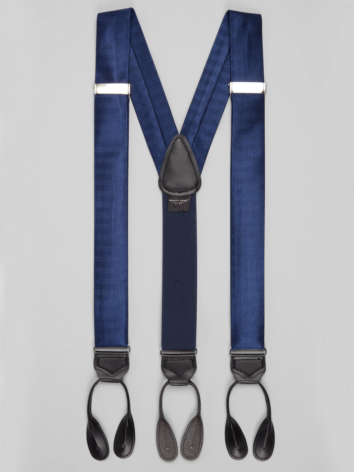 Chevron Stripe Silk Suspenders