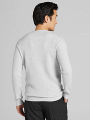 Basketweave Crewneck Sweater