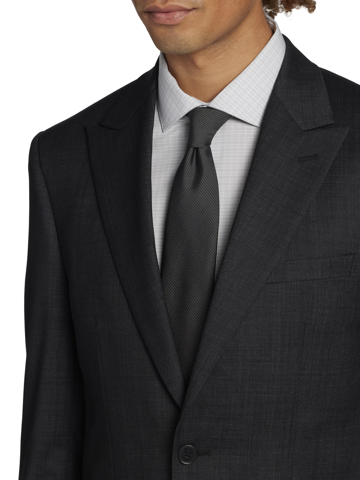 Slim Fit Wool Blend Peak Lapel Suit jacket