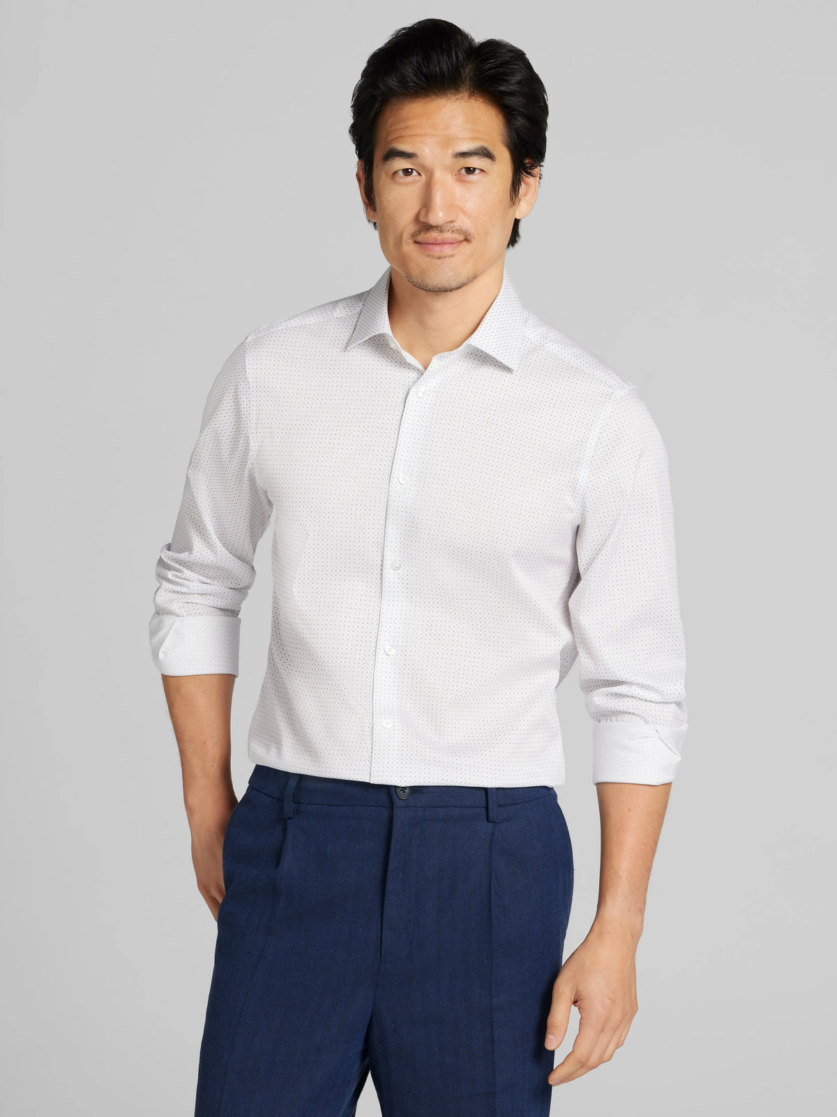Slim Fit Geo Supima Cotton Dress Shirt