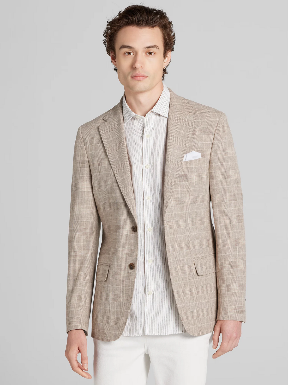 Slim Fit Plaid Sport Coat