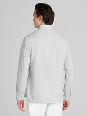 Modern Fit Seersucker Stripe Button Up Shirt
