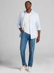 Modern Fit 100% Cotton Plaid Spread Collar Dress Shirt