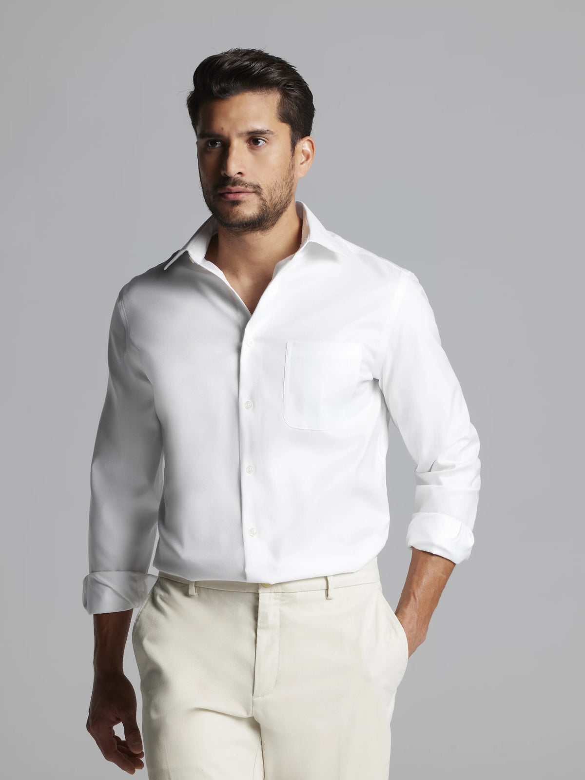Classic Fit Wrinkle-Resistant 100% Cotton Dress Shirt