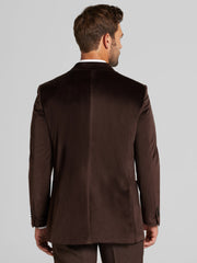 Modern Fit Peak Lapel Velvet Sport Coat