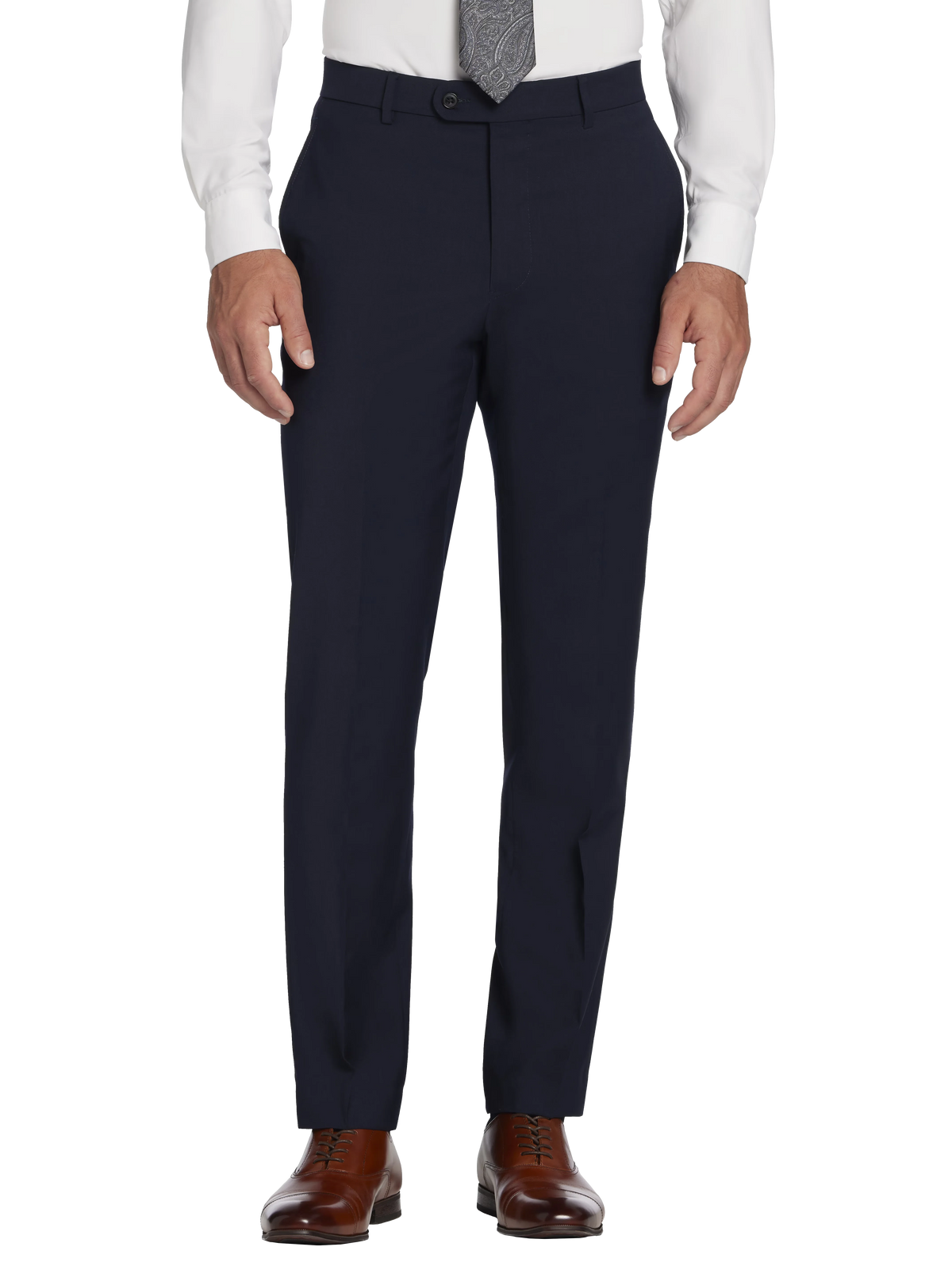 American Bespoke Modern Fit Wool Flat Front Suit Pants