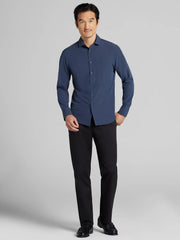 Modern Fit 4-Way Stretch Long Sleeve Button-Up Shirt