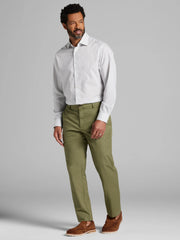 Modern Fit 100% Cotton Stripe Dress Shirt