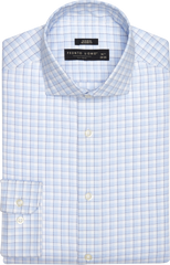 Modern Fit Tonal Plaid Spread Collar Dress Shirt