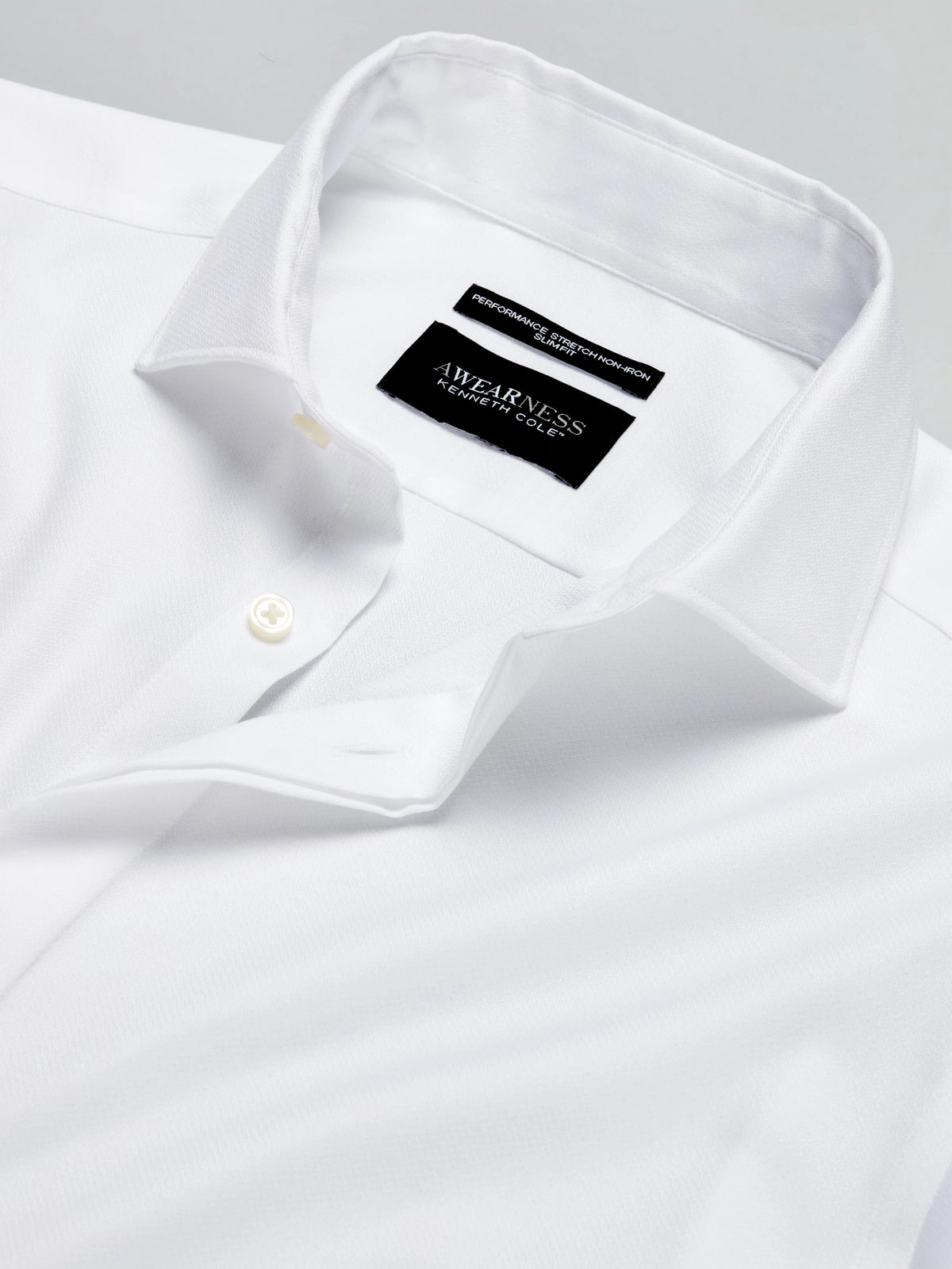 Slim Fit Covered Placket Dress Shirt