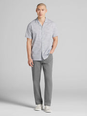 Modern Fit 100% Cotton Short Sleeve Camp Shirt