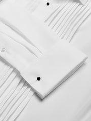 Modern Fit Pleated Front Formal Dress Shirt