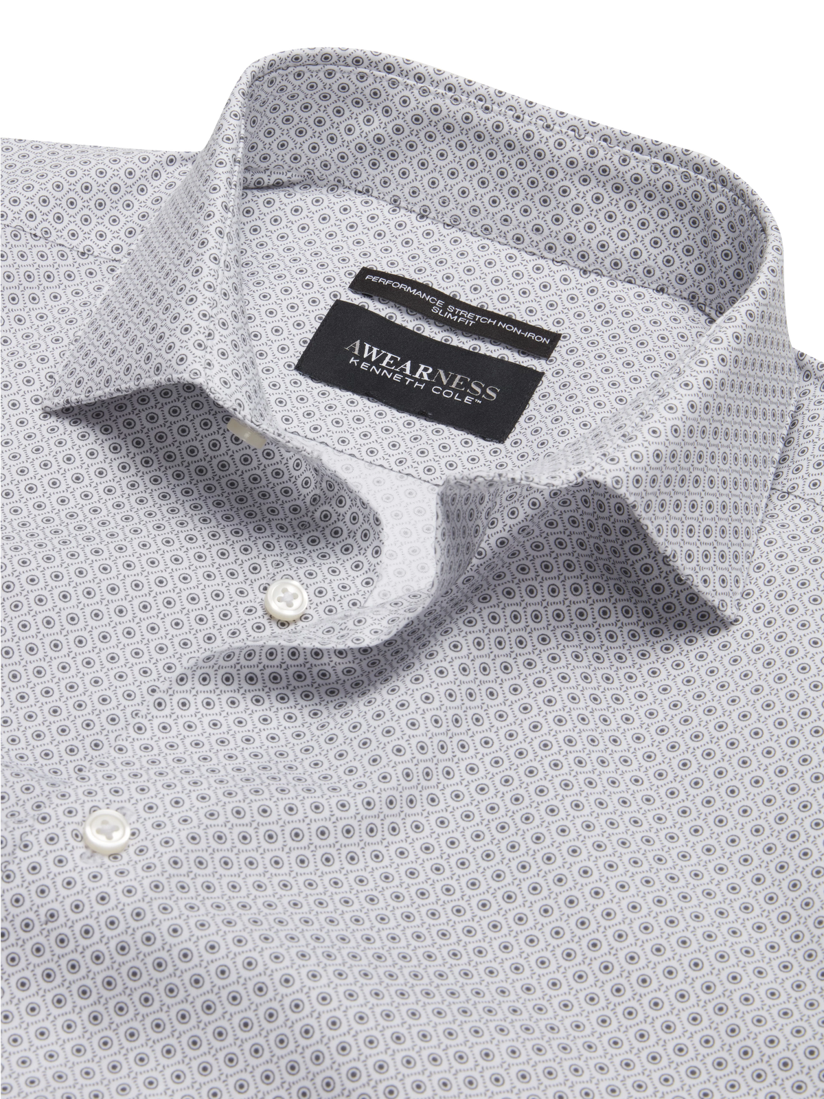 Slim Fit Ultra Performance Stretch Circle Dot Dress Shirt