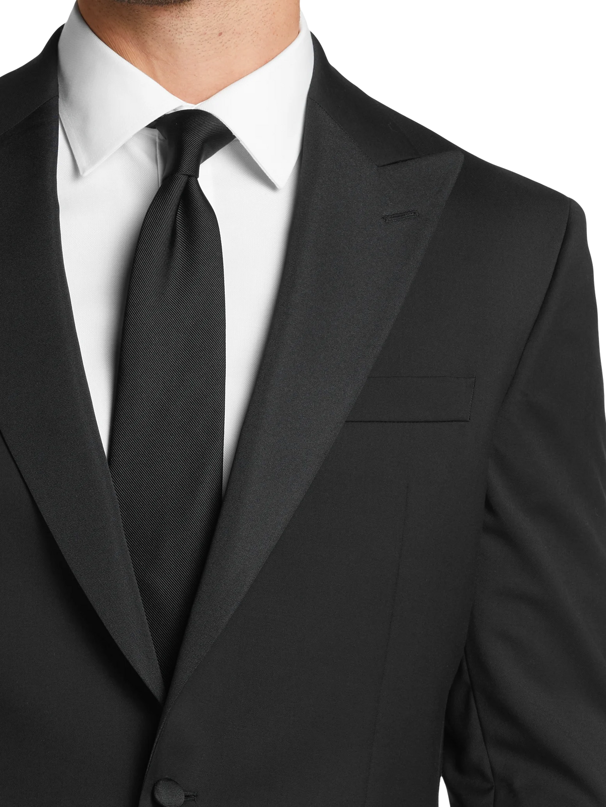 Slim FIt 100% Wool Peak Lapel Tuxedo Jacket